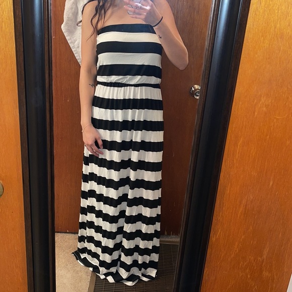 VICI (WASABI+MINT) Striped strapless dress - Picture 4 of 6